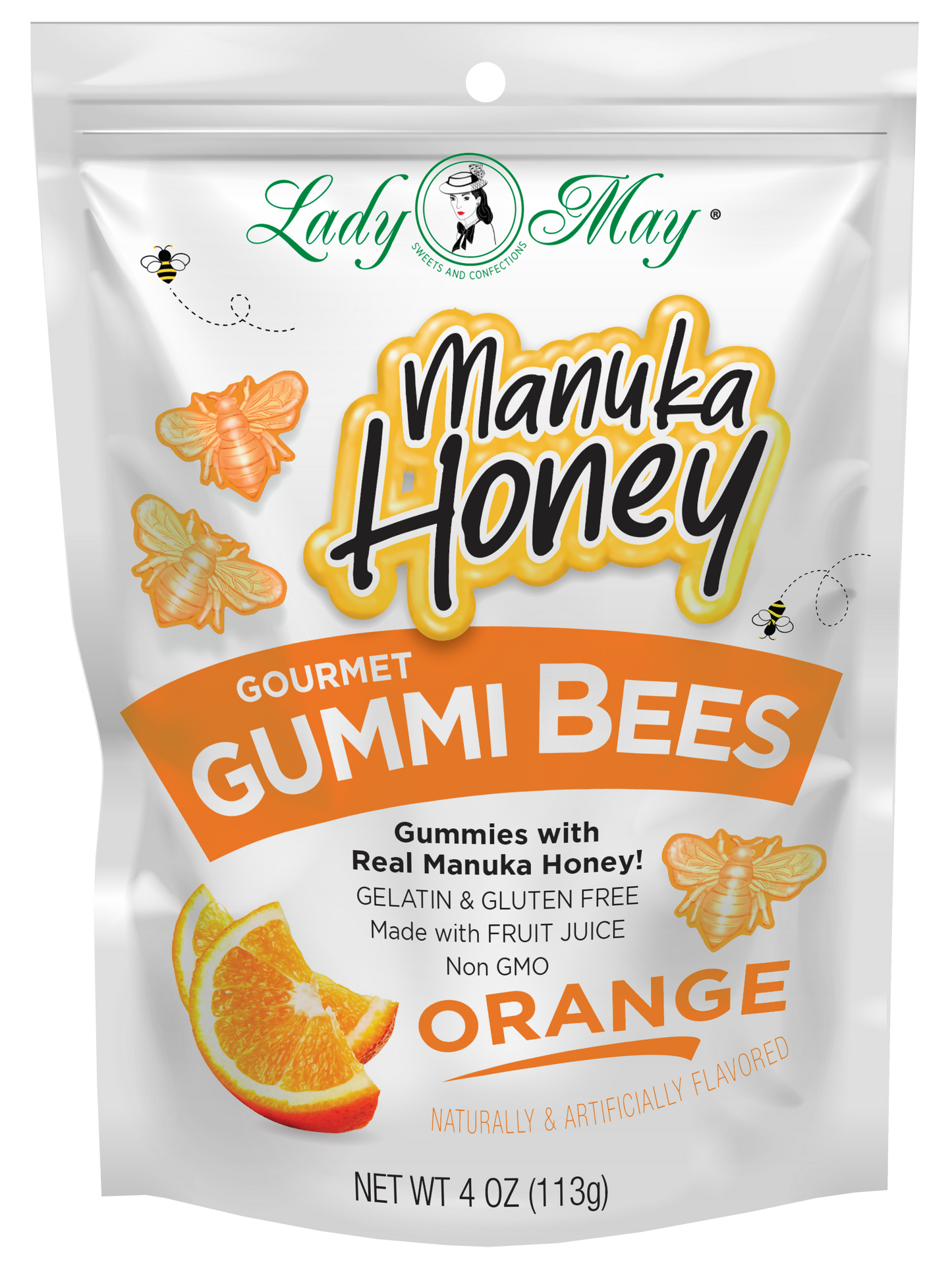 Manuka Honey Gummi Bees - Orange