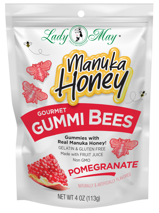 Manuka Honey Gummi Bees - Pomegranate