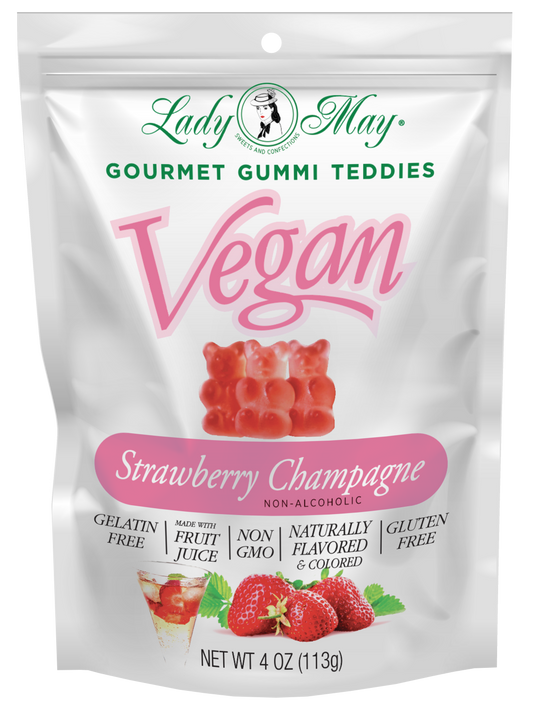 Vegan Gourmet Strawberry Champagne Gummi Teddies
