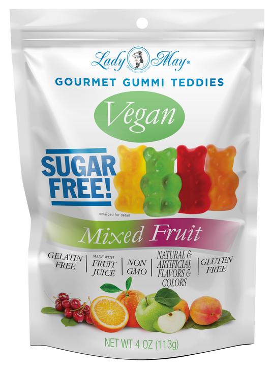 Sugar-Free Vegan Gourmet Gummi Teddies Mixed Fruit