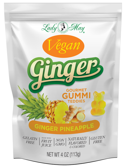 Vegan Ginger-Pineapple Gummi Teddies